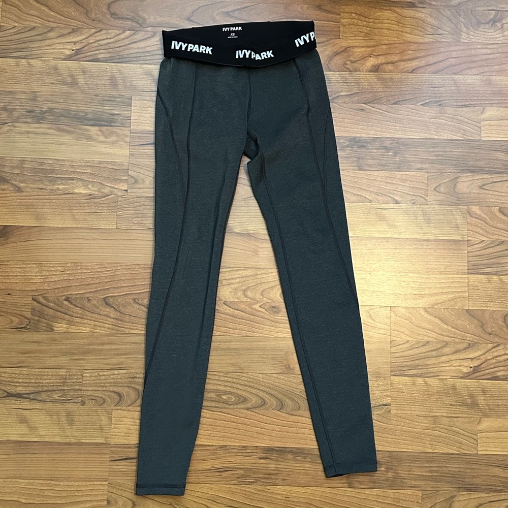Ivy Park XS Dark Grey Logo Leggings Full Length